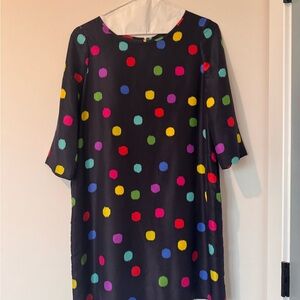 Kate Spade Colorful Polka Dot Long Sleeve Dress
